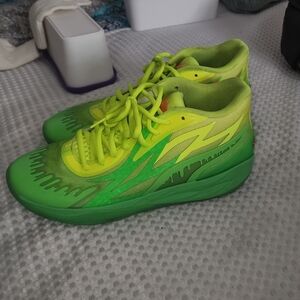 PUMA LAMELO BALL  EUC MENS SZ 11.5 SLIME NICKELODEON LIME GREEN SNEAKER SHOES
